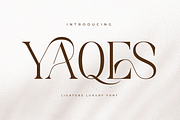 Yaqes - Ligature Luxury Font, a Serif Font by Aqeel_Art (Thumbnail 1 of 9)