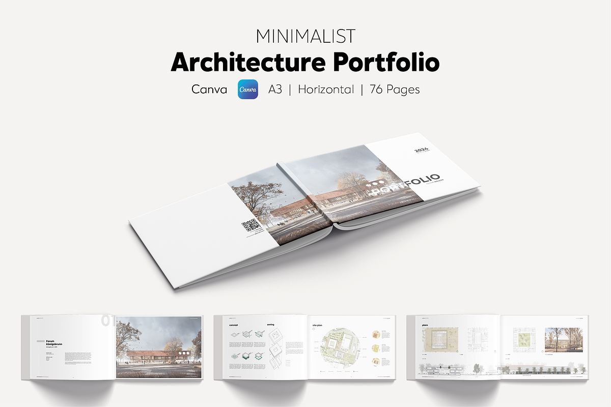 Professional A3 Portfolio Template, a Brochure Template by yesitisprintable (Photo 1 of 10)