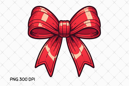 Red Christmas Coquette Bow Ribbon