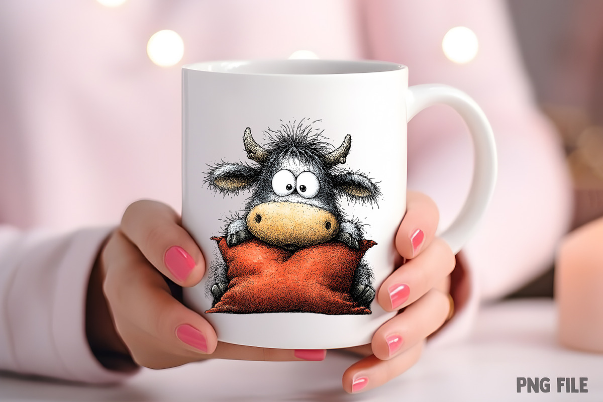 Funny Peeking Valentine Cow Clipart, an Illustration by Craft Nest (Photo 7 of 11)
