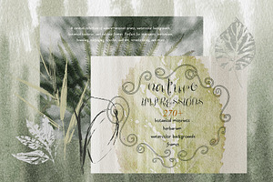 Botanical Imprint Nature Backgrounds, an Object Graphic by LenArt