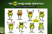 Frog character creator + lettering, a Graphic by SayMascarpone (Thumbnail 3 of 30)