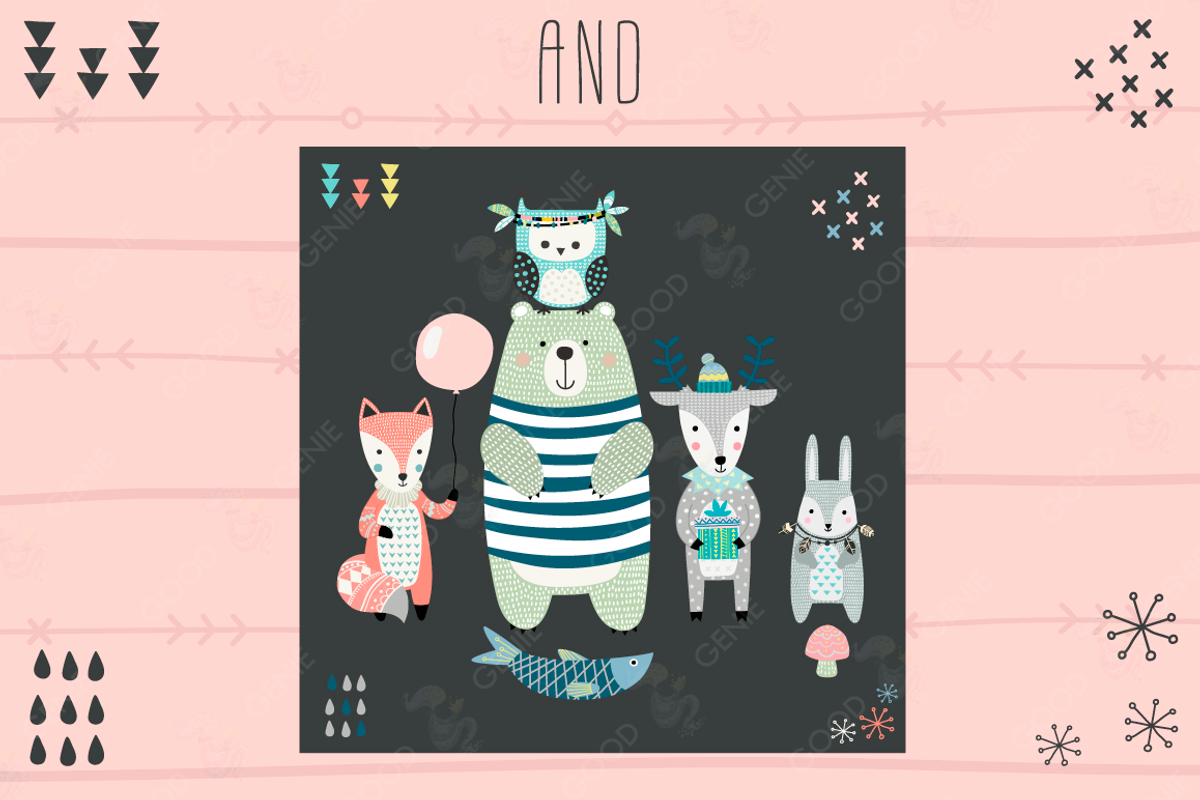 Scandinavian Guys. Graphic set, an Animal Illustration by Good Genie (Photo 5 of 9)