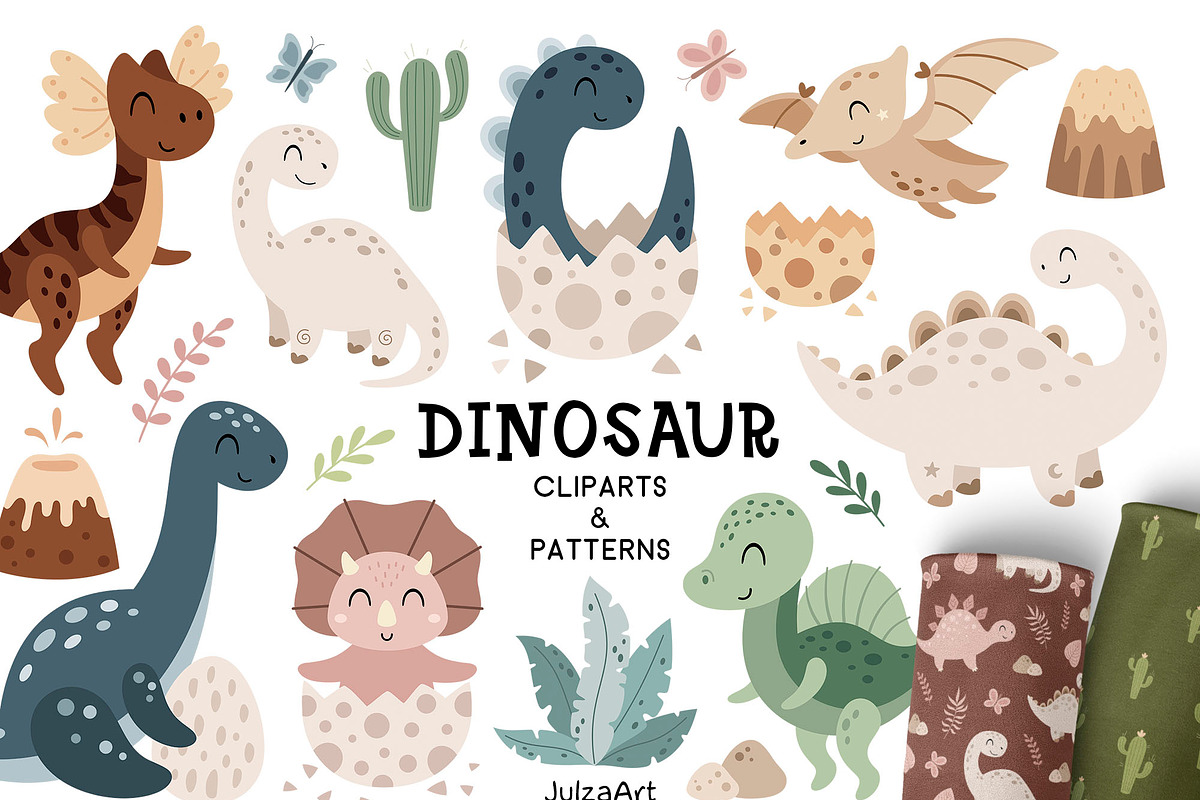 Kids Bundle Cliparts & Patterns, an Illustration by JulzaArt (Photo 5 of 16)