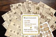 Old World Gazette Scrapbook Papers, a Background Graphic by V Design Creator (Thumbnail 7 of 12)