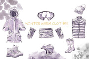 Winter Activities Watercolor Set, a Sport Illustration by Cat In Colour (Thumbnail 3 of 3)