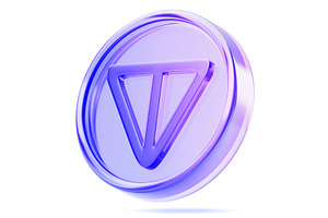 3d glass holographic Toncoin icon, a Finance Illustration by Marozhkastudio