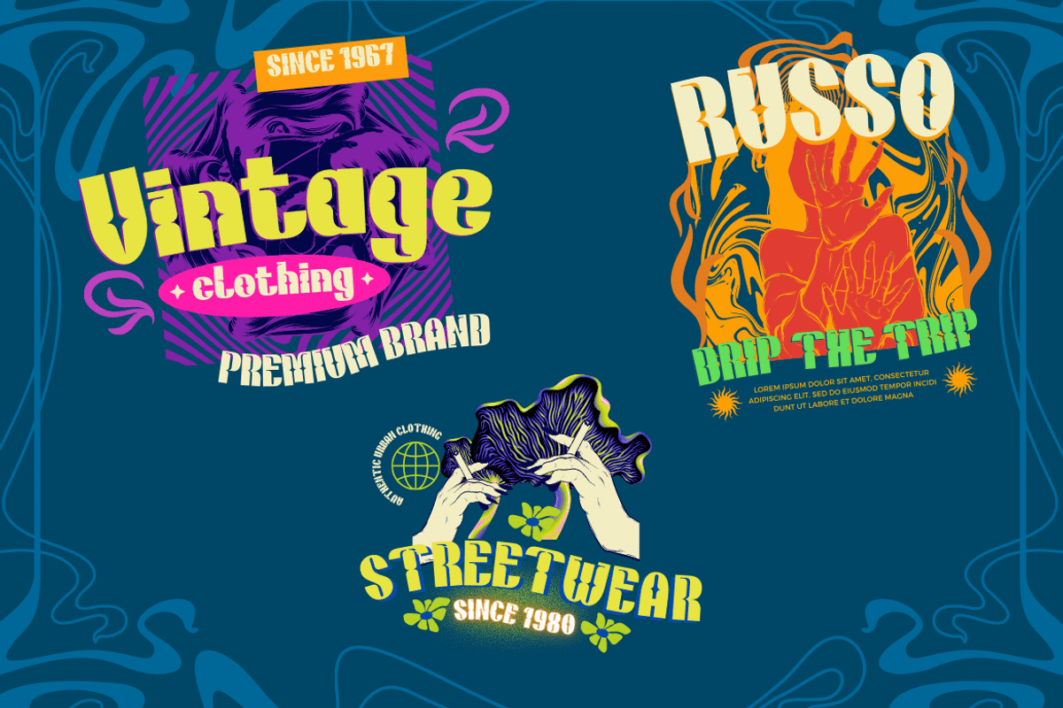 Bhikum | Groovy Retro Font, a Font by twinstd (Photo 4 of 12)