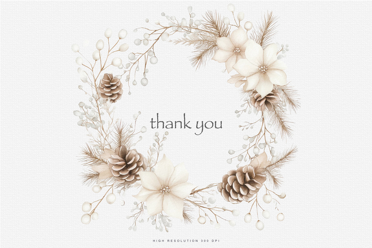 Watercolor Christmas Clipart, a Seasonal Illustration by Patishop Art (Photo 2 of 8)