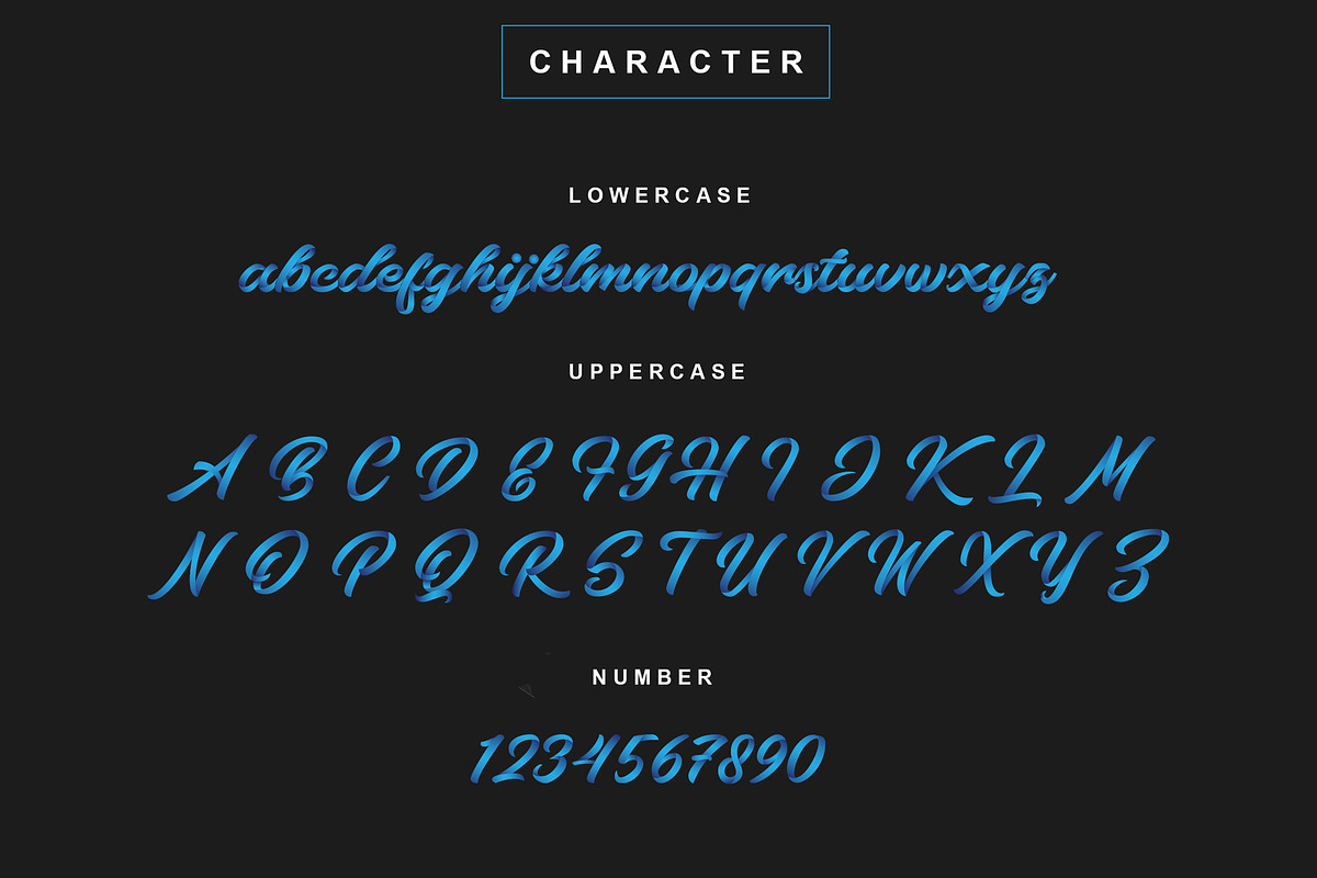 Bluesky OpentypeSVG Font preview 7
