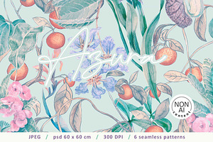 Azura. Tropical pattern, a Pattern Graphic by emeraldthue