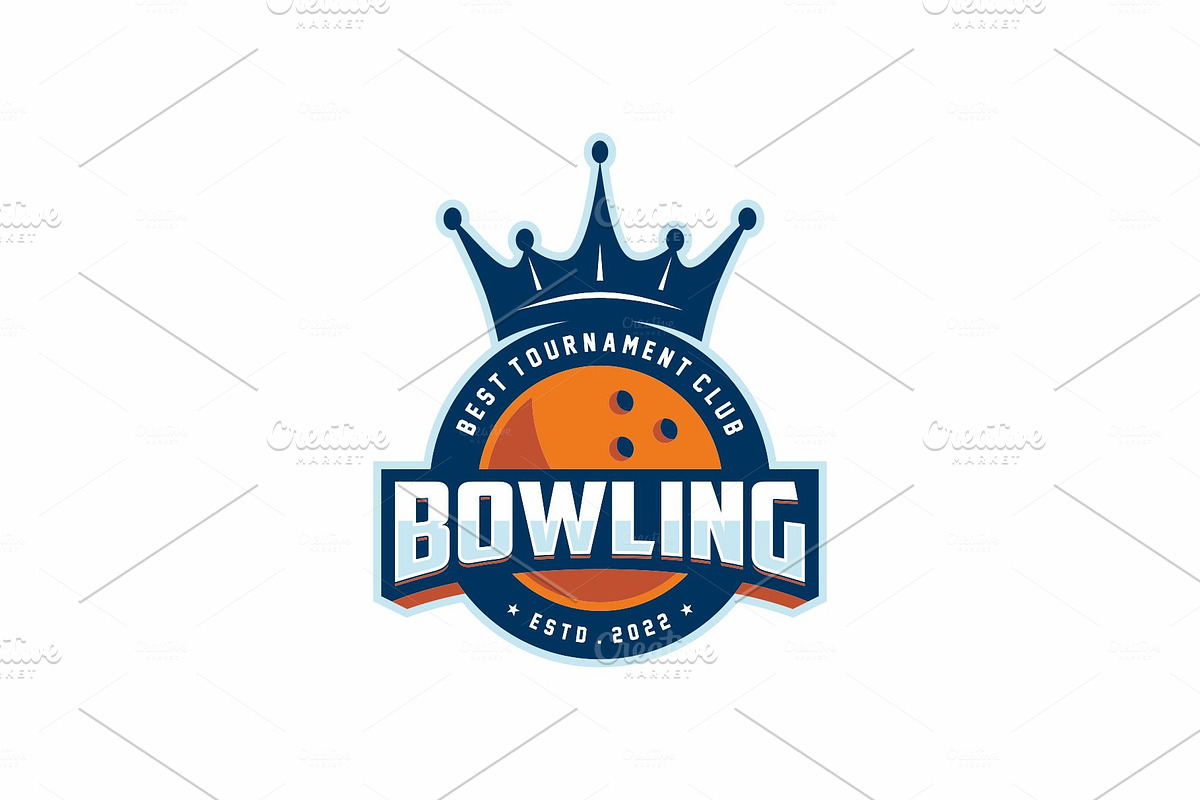 Bowling sports logo design, a Branding & Logo Template by swarnstudio