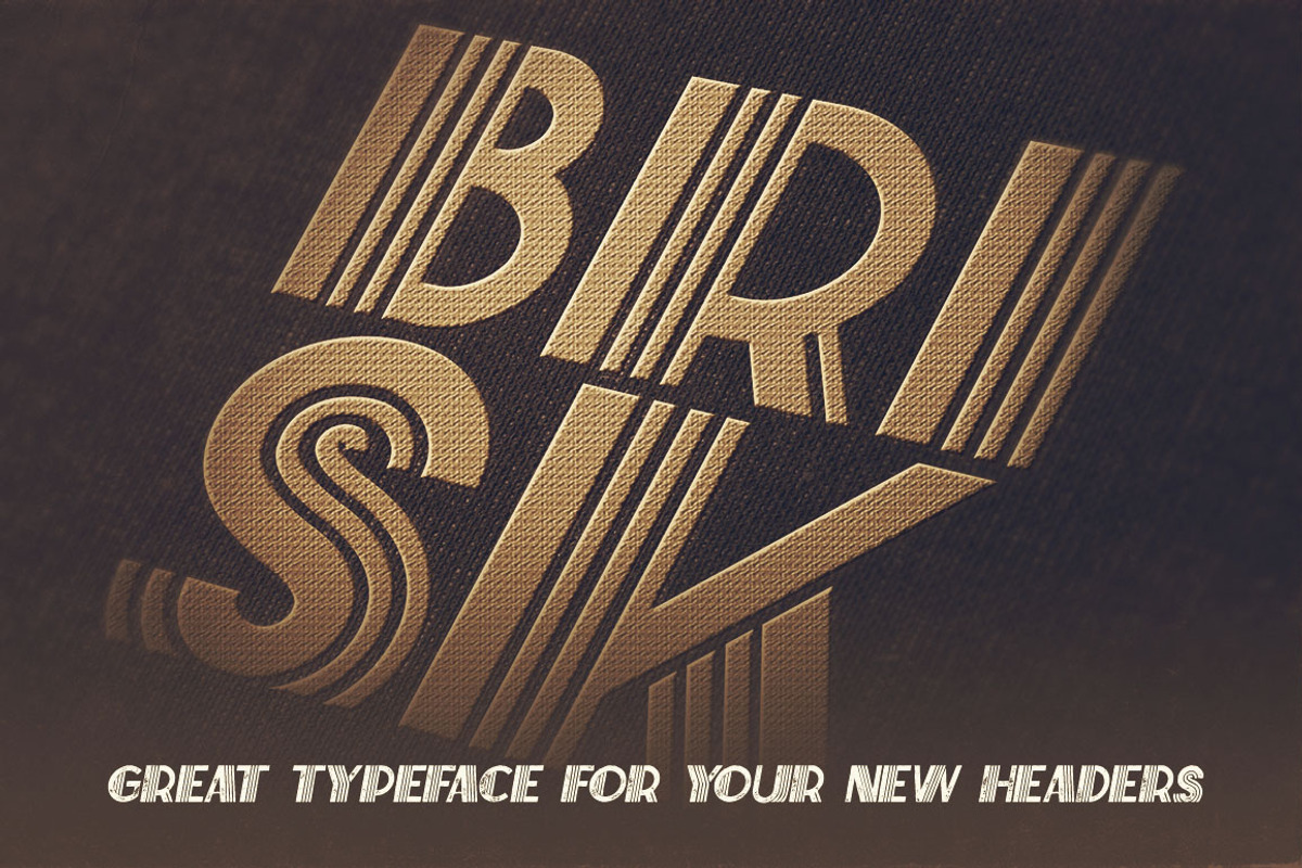 Brisk - ArtDeco Display Font, a Font by JumboDesign (Photo 4 of 5)