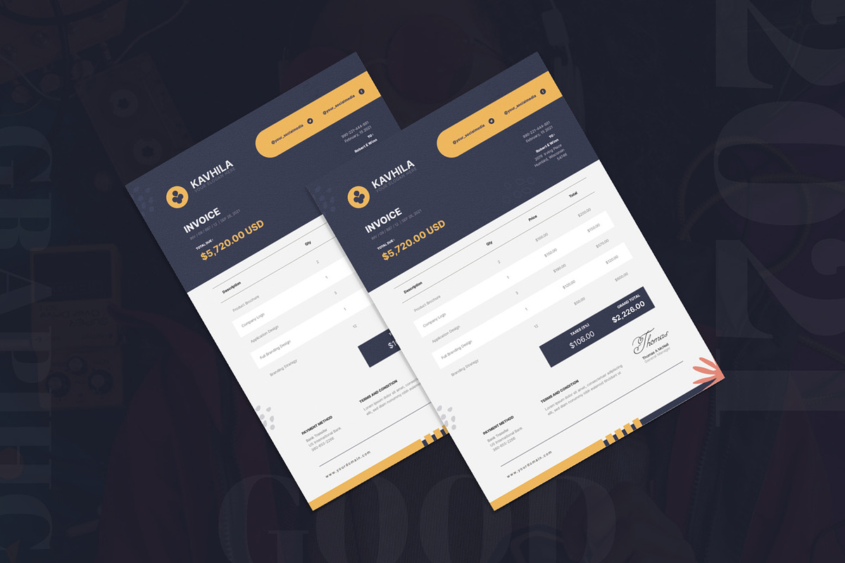 Khavilla Invoice, a Templates & Theme by AQR Studio (Photo 2 of 2)