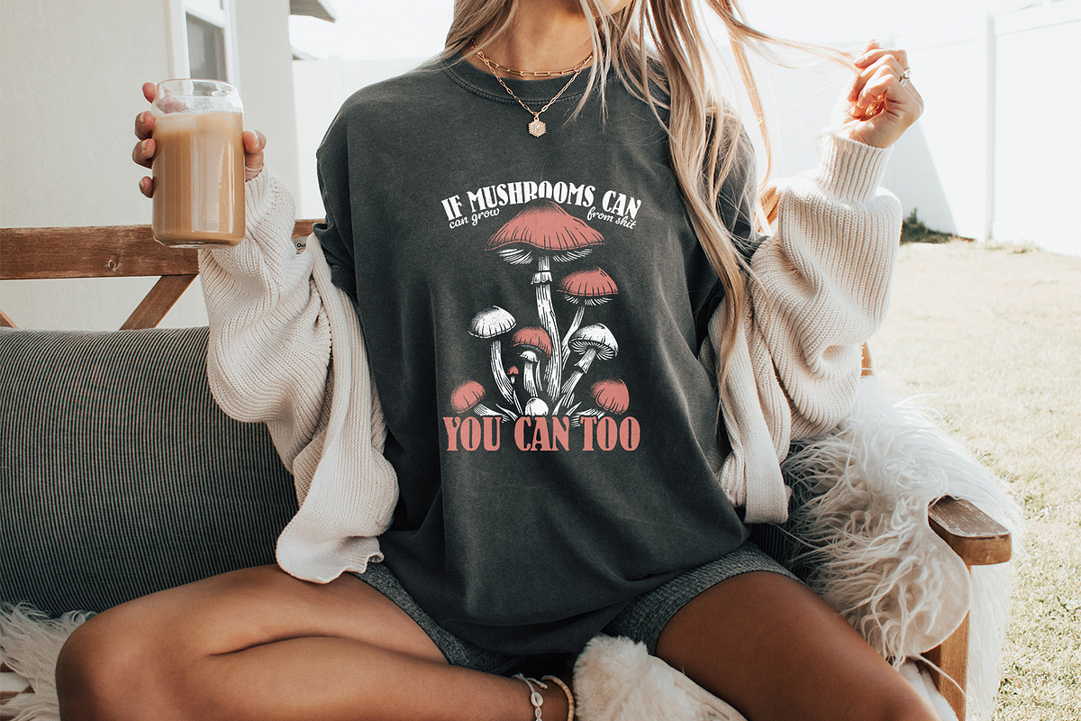 Funny Motivational Mushroom Quote, an Illustration by SharpMarketplace (Photo 4 of 5)