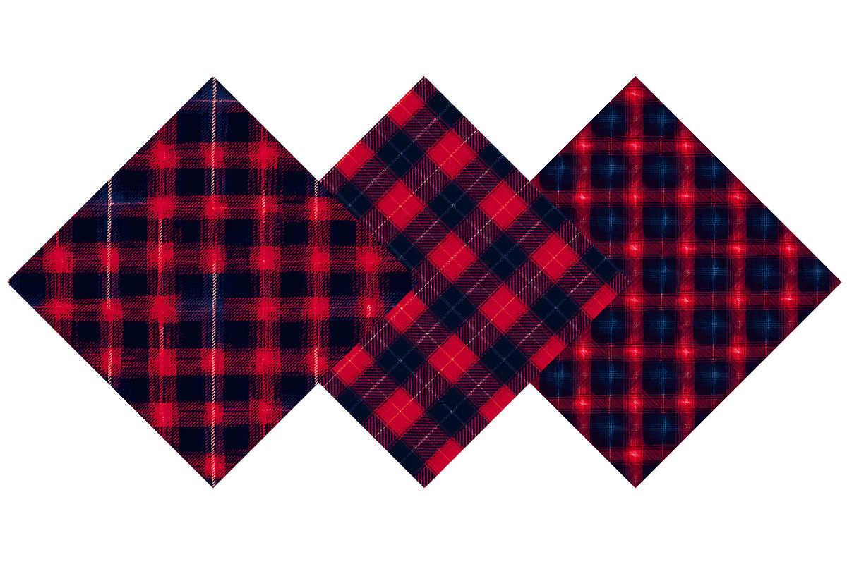 Red and Navy Plaid Patterns, a Texture Illustration by DreamPrint404 (Photo 4 of 4)