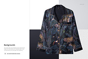 Silk Long-sleeve Pyjama Mockup Set, a Shirt Mockup by creatsy5 (Thumbnail 10 of 12)