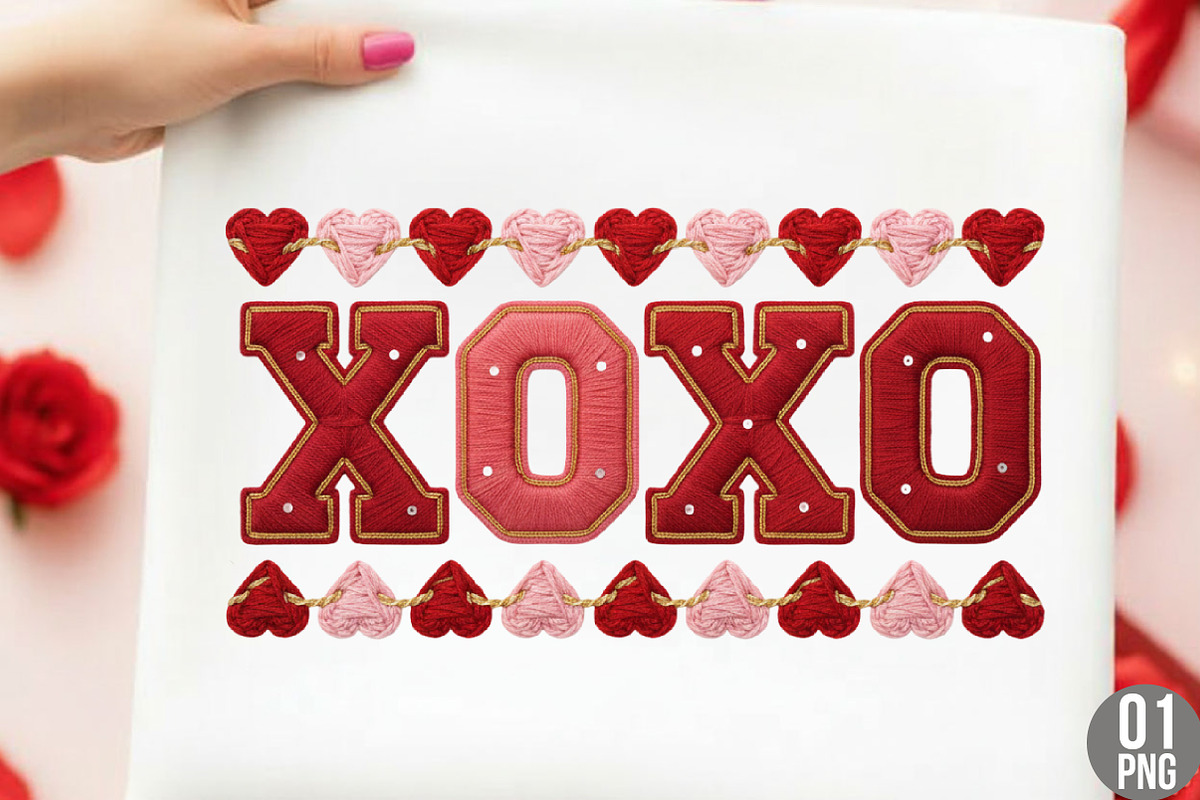 XOXO Yarn Png, Valentine's Day Png, an Illustration by Designking (Photo 1 of 6)