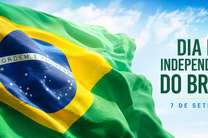 Brazilian independence day banner wi, a Photo by Dvoevnore photos