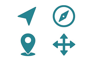 Symbols of navigation and location, a Technology Illustration by ZinetroN