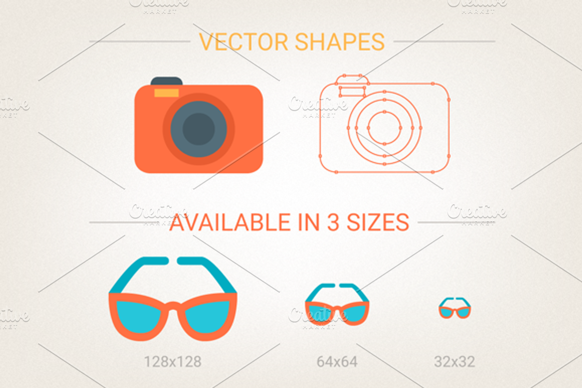 Flat travel icons preview 2