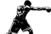 Boxing Fighter Silhouette Bundle, an Illustration by Designs_River (Thumbnail 18 of 31)