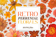 Retro Perennial Vintage Floral PNGs, an Object Graphic by Ashley Alexandra Design (Thumbnail 1 of 9)