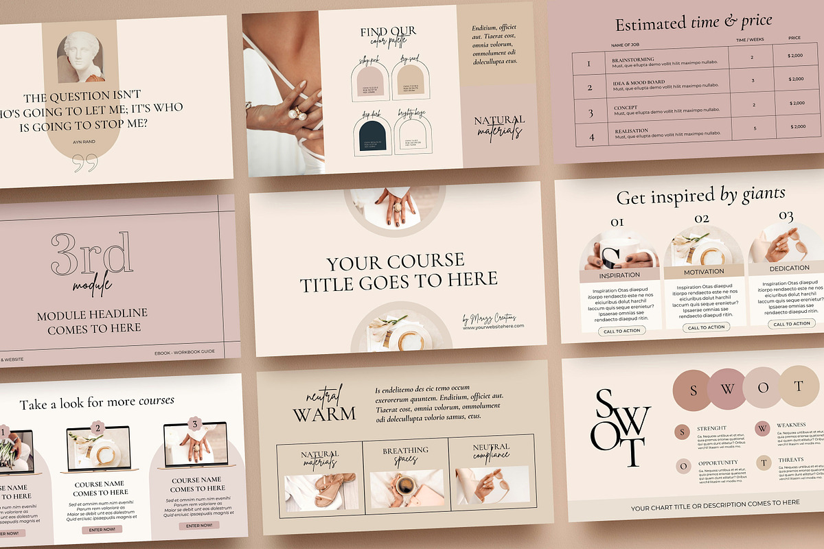 4 in 1 Course Creator Bundle CANVA, a Magazine Template by Mirazz (Photo 31 of 50)