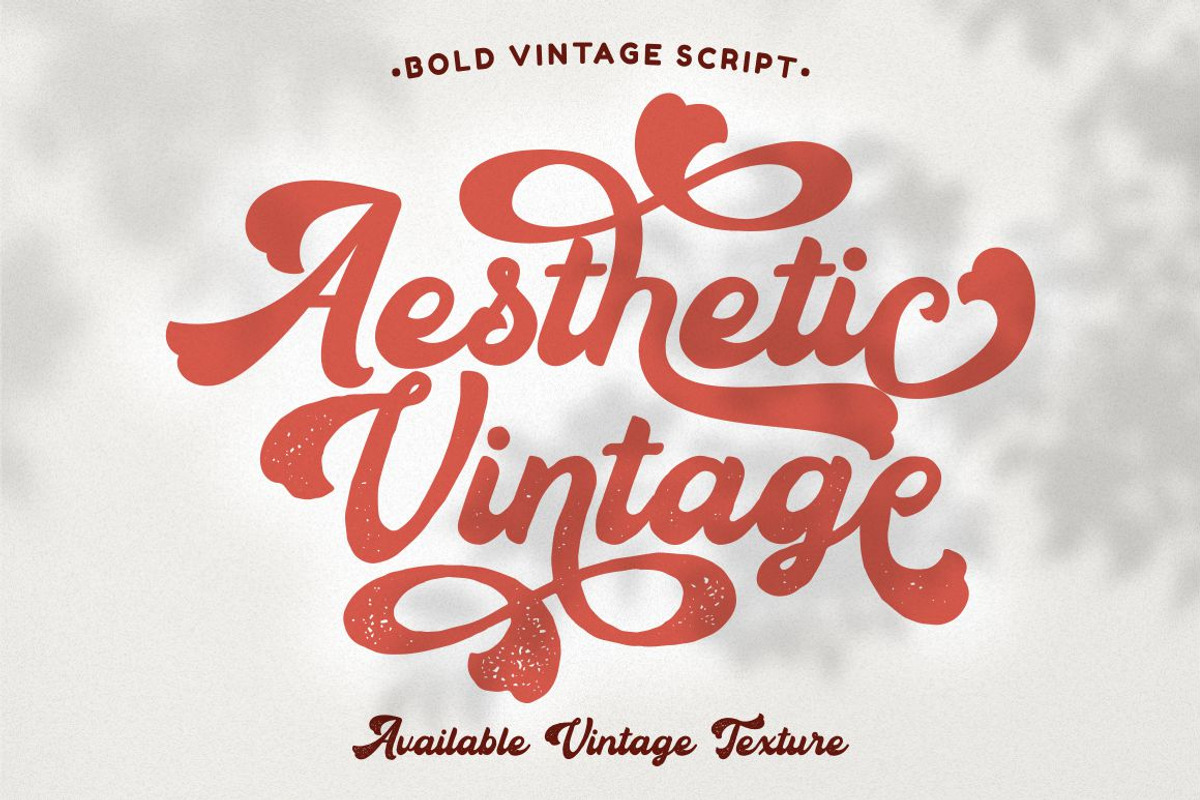 Aesthetic Vintage - Bold Vintage, a Script Font by PutraCetol Studio (Photo 1 of 11)