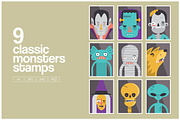 Classic Monsters Stamp, a Graphic by paulopivato (Thumbnail 1 of 3)
