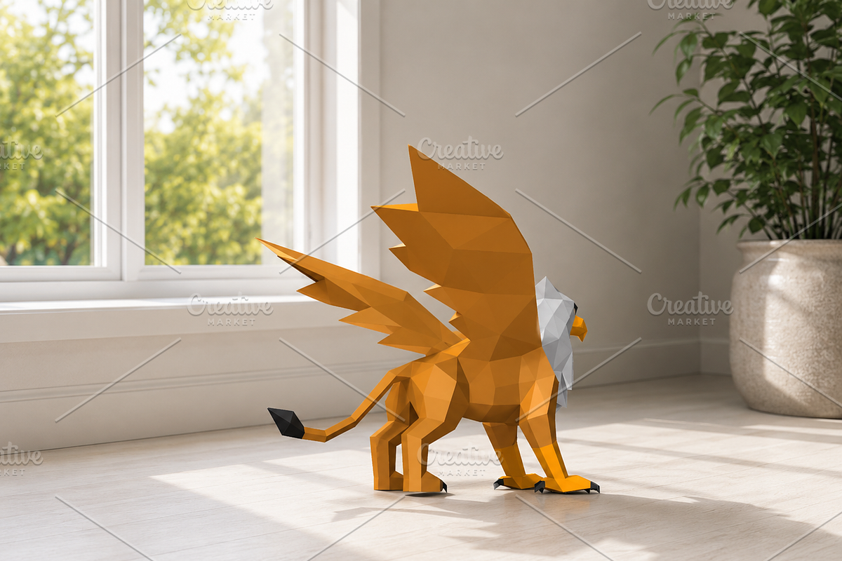 Griffin sculpture - 3d papercraft, an Animal 3D Model by PAPER amaze (Photo 5 of 5)