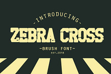 zebra cross brush font