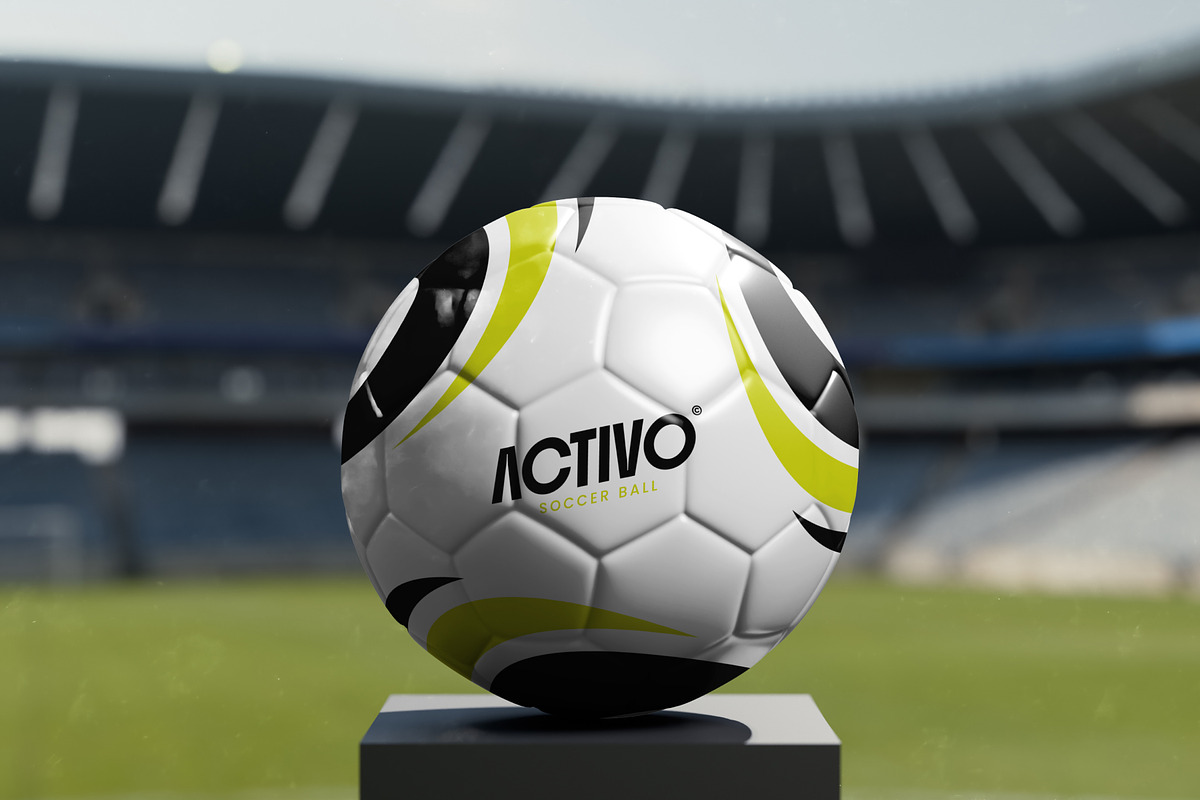 Soccer Ball Mockup, a Merchandise Mockup by SLAB! Design (Photo 3 of 5)