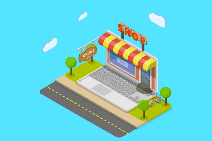 Online Shop Isometric Concept by Andriistore  Creative Market