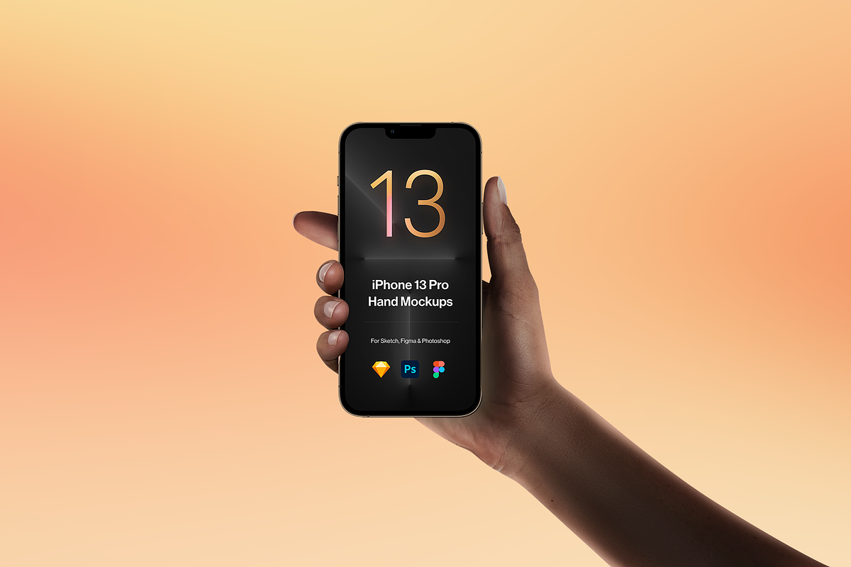 Hand Mockups iPhone 13 Pro, normal, an iPhone Mockup by Pierre Borodin (Photo 6 of 10)