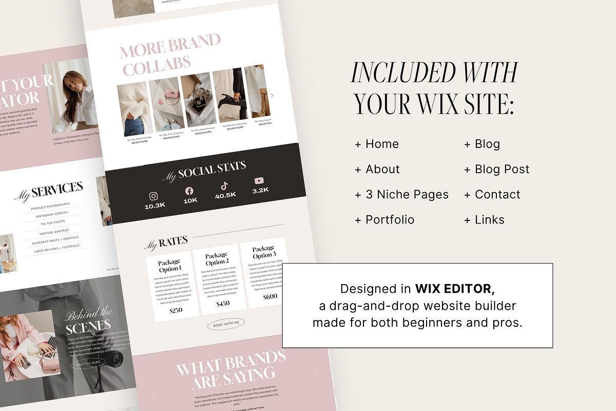 BELLINI UGC | Wix Website Template, a Wix Template by Fourteen Creative Co. (Photo 2 of 8)