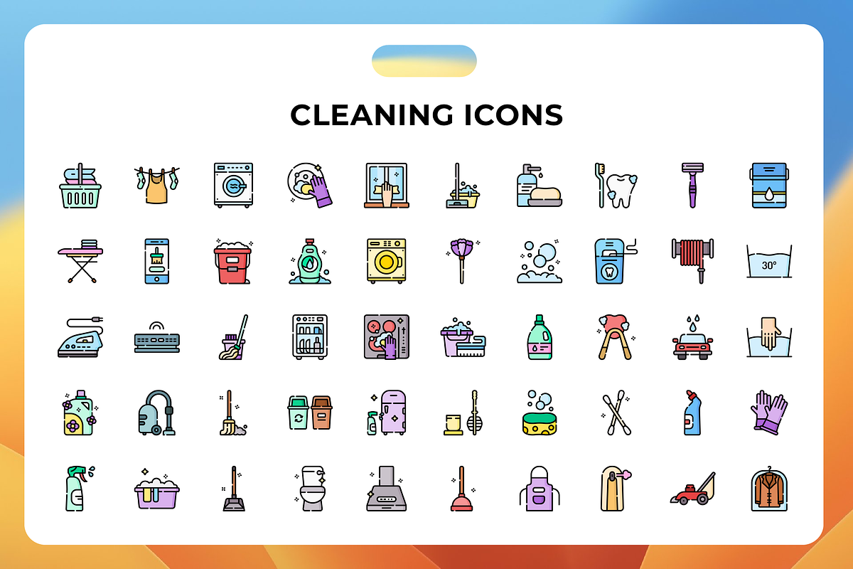 Cleaning Icons, a Duotone Icon by Wencory (Photo 1 of 3)
