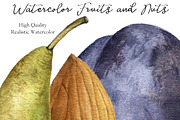 Watercolor Fruits and Nuts, an Object Graphic by cat_arch_angel (Thumbnail 4 of 6)