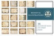 Medieval Grunge Illustrations Paper, an Illustration by NiiiNArt (Thumbnail 3 of 8)