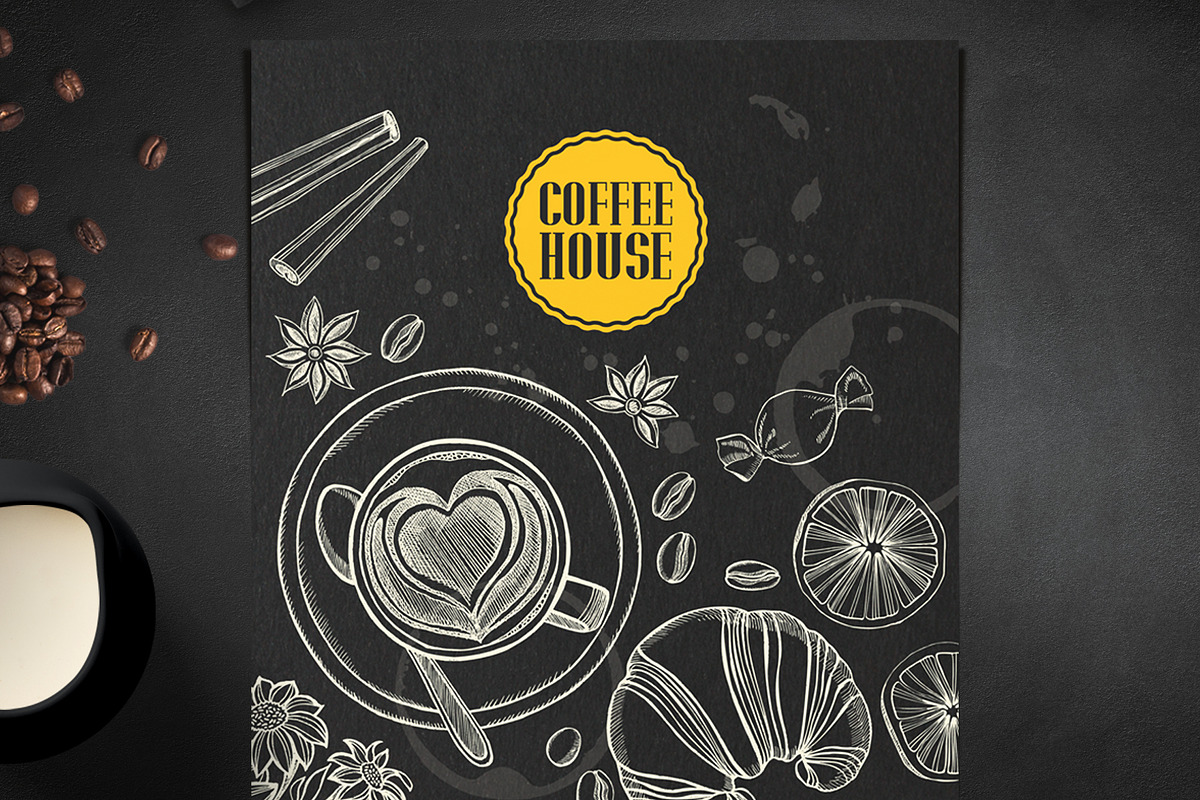 FREE! Trifold + Coffee House Menu, a Brochure Template by BarcelonaShop (Photo 3 of 5)