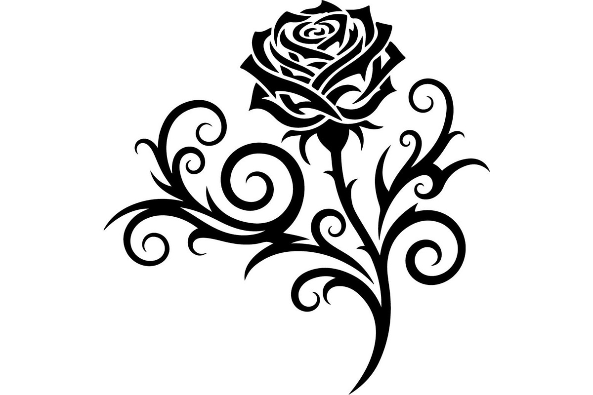 Flaming Rose Floral Ornament Vector, a Decorative Illustration by Designer_Momina (Photo 3 of 21)