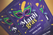 Mardi Gras Fest Flyer, a Flyer Template by Gumico Studio. (Thumbnail 1 of 3)