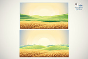 Rural landscape with wheat field, a Food Illustration by Countryside life (Thumbnail 4 of 8)