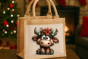 Whimsical Christmas highland cow, an Illustration by Designworld (Thumbnail 5 of 6)