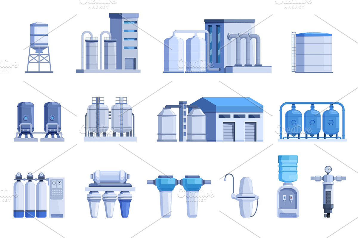 Water purification industry, a Technology Illustration by Valerie Bodnar