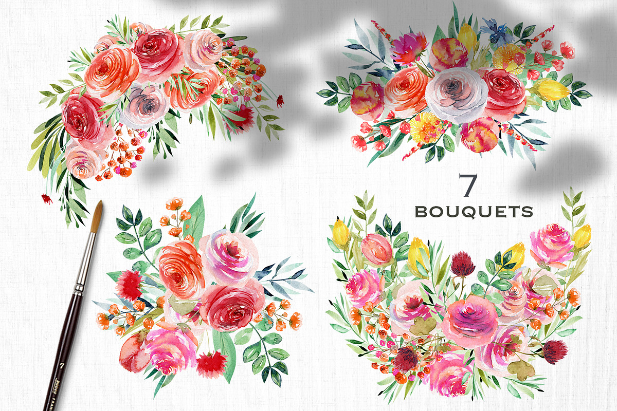 Wild flowers collection, a Texture Illustration by Skliarova (Photo 4 of 11)