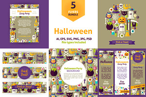 Halloween Party Vector Flyers