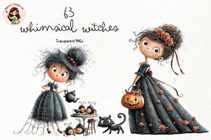Whimsical Witches Clipart