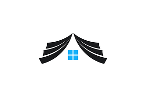 House Book Logo Vector Design