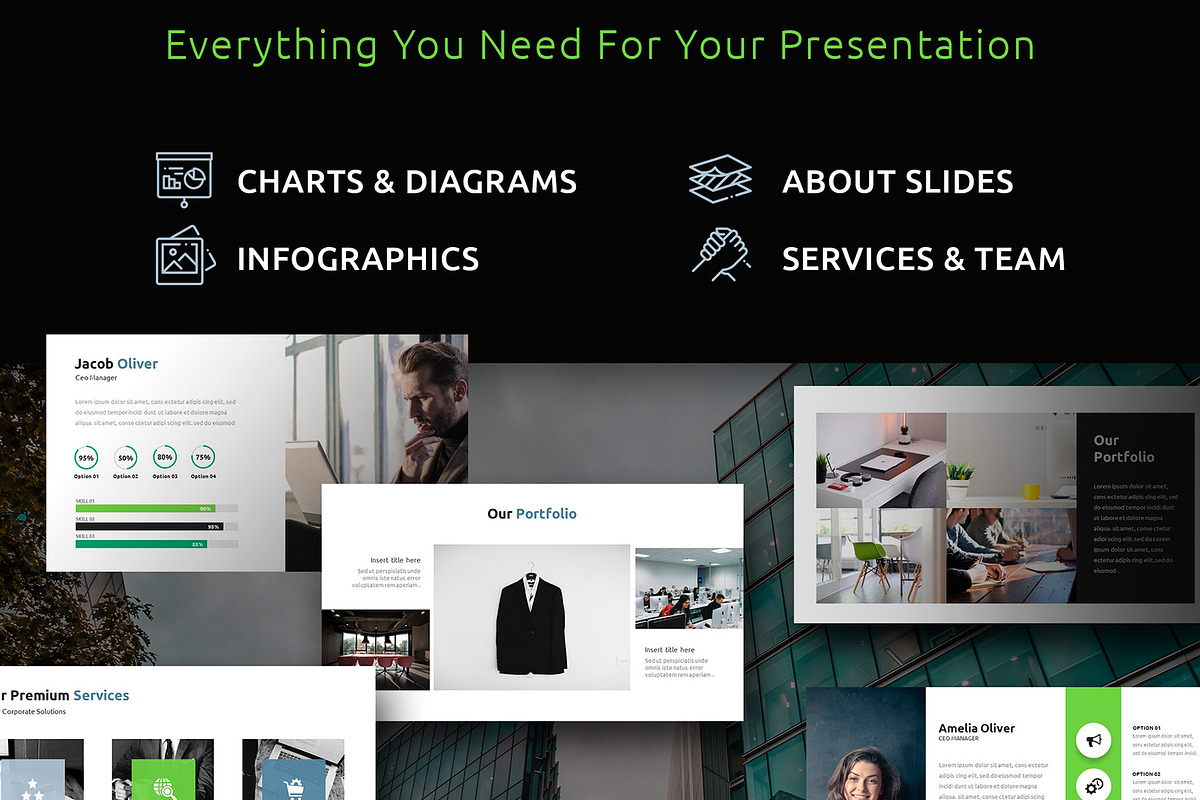 Complete Set of Business PPT Slides, a Presentation Template by MotoCMS (Photo 1 of 3)